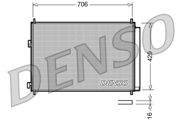 Condensator, climatizare DCN50030 DENSO