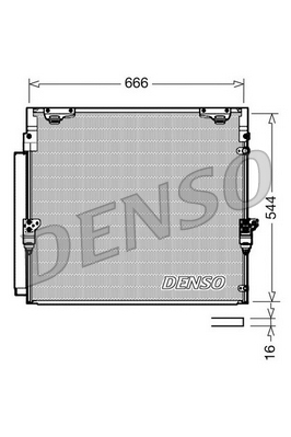 Condensator, climatizare DCN50036 DENSO