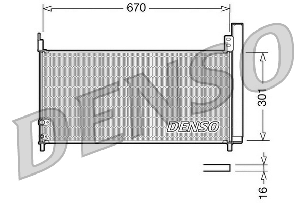 Condensator, climatizare DCN50037 DENSO