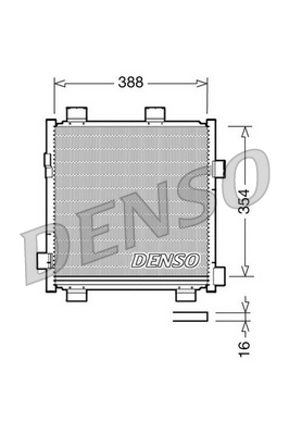 Condensator, climatizare DCN50040 DENSO
