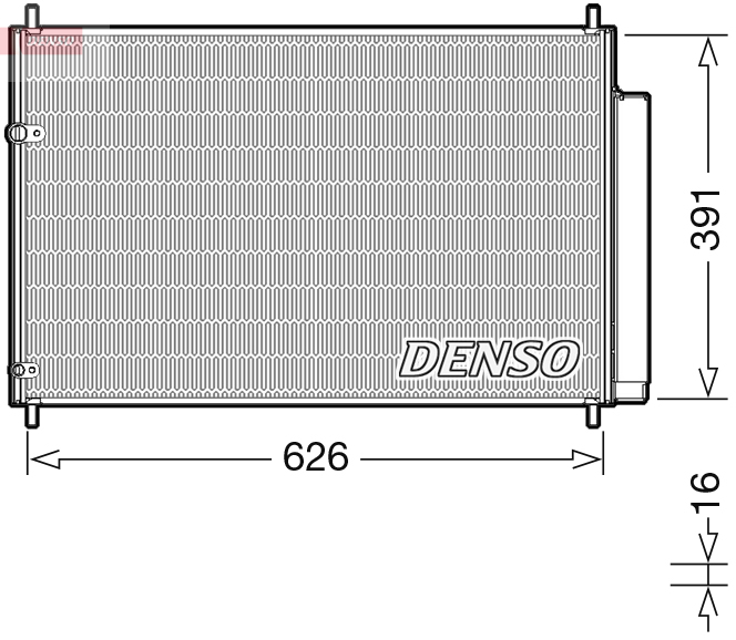 Condensator, climatizare DCN50041 DENSO