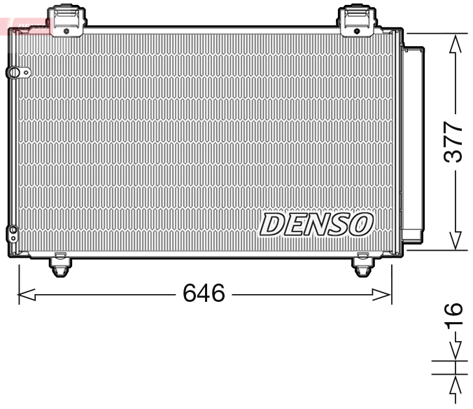 Condensator, climatizare DCN50043 DENSO