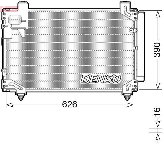 Condensator, climatizare DCN50044 DENSO