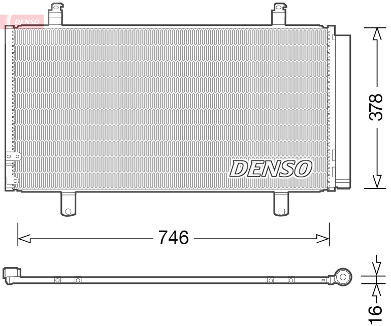 Condensator, climatizare DCN50048 DENSO