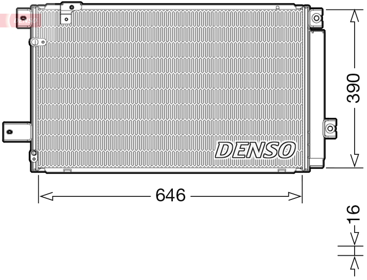 Condensator, climatizare DCN50049 DENSO