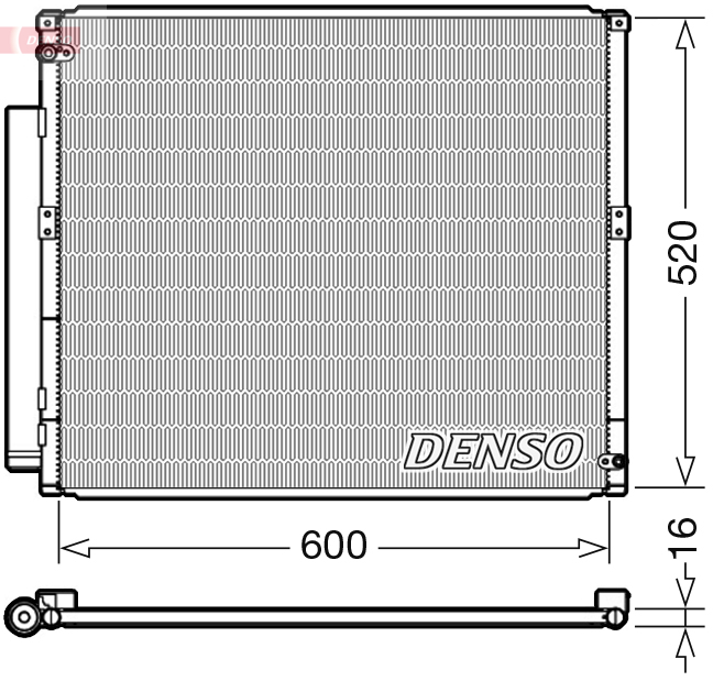 Condensator, climatizare DCN50051 DENSO