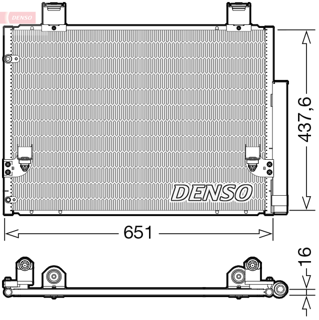 Condensator, climatizare DCN50057 DENSO