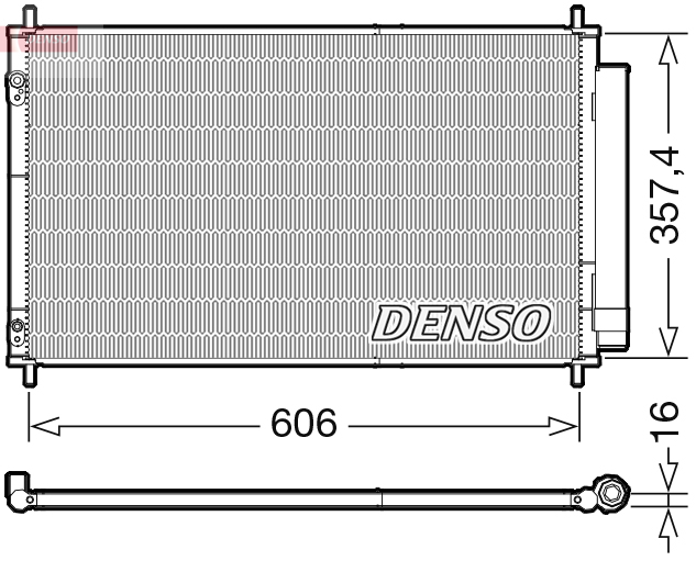 Condensator, climatizare DCN50058 DENSO