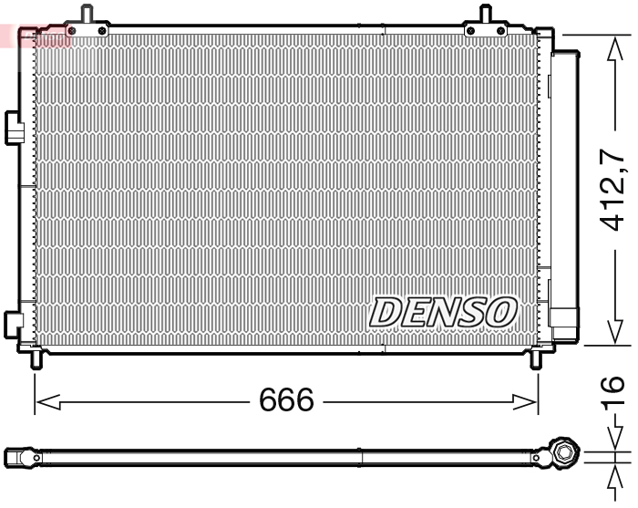 Condensator, climatizare DCN50059 DENSO