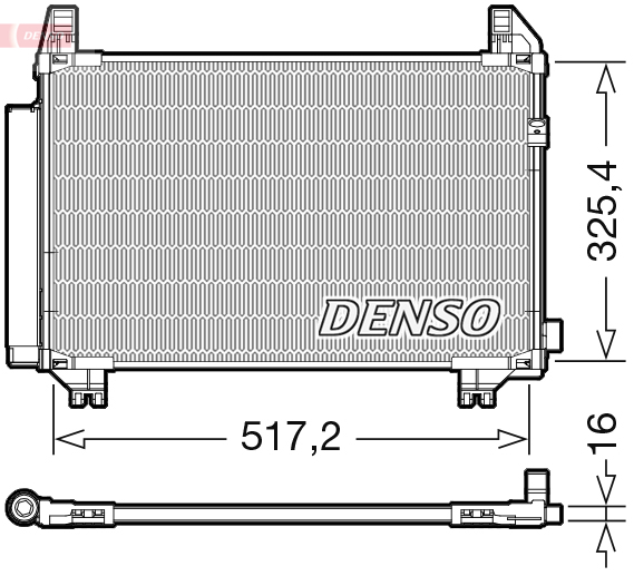 Condensator, climatizare DCN50107 DENSO