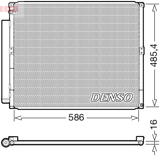 Condensator, climatizare DCN50113 DENSO