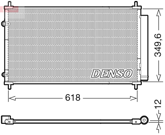 Condensator, climatizare DCN50117 DENSO