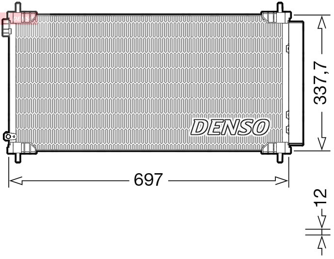 Condensator, climatizare DCN50120 DENSO