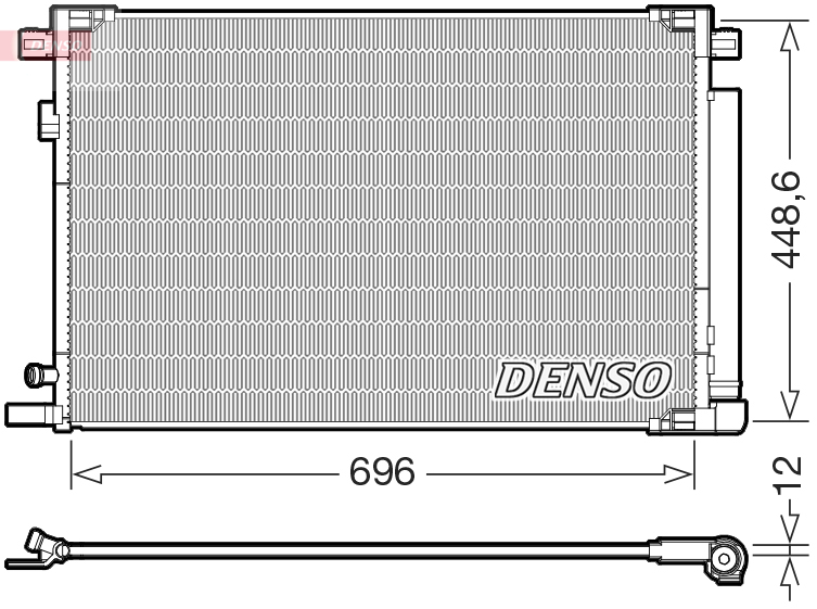 Condensator, climatizare DCN50128 DENSO