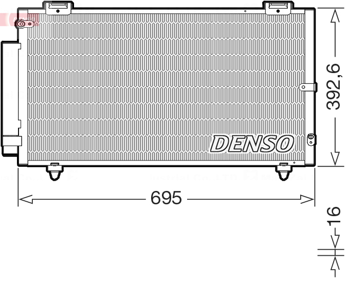 Condensator, climatizare DCN50130 DENSO