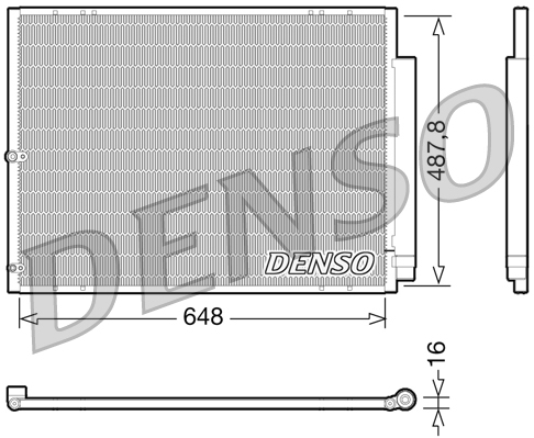 Condensator, climatizare DCN51001 DENSO