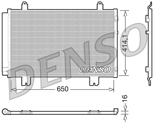 Condensator, climatizare DCN51009 DENSO