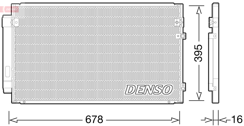 Condensator, climatizare DCN51012 DENSO