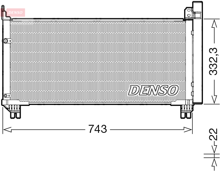 Condensator, climatizare DCN51014 DENSO