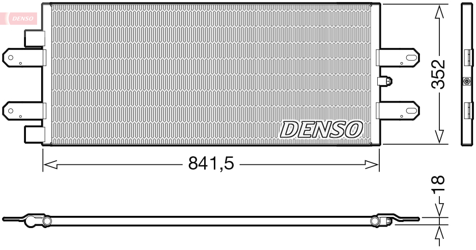 Condensator, climatizare DCN99053 DENSO