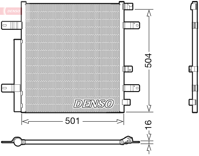 Condensator, climatizare DCN99054 DENSO