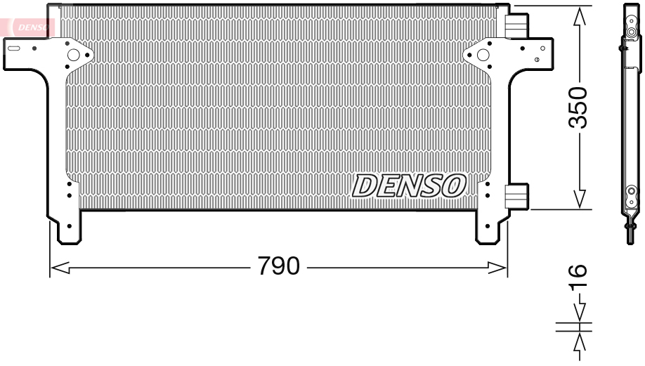 Condensator, climatizare DCN99063 DENSO