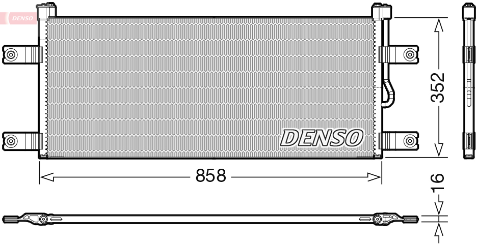 Condensator, climatizare DCN99069 DENSO