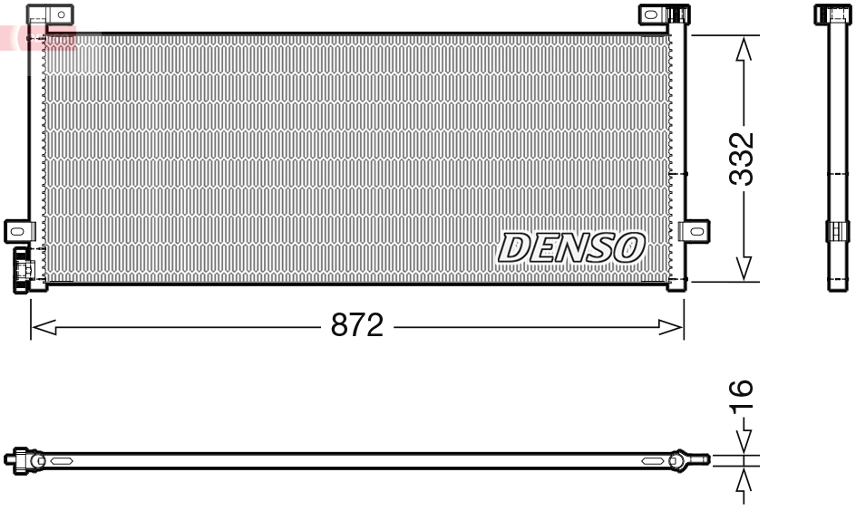 Condensator, climatizare DCN99072 DENSO