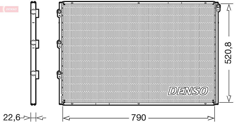 Condensator, climatizare DCN99078 DENSO