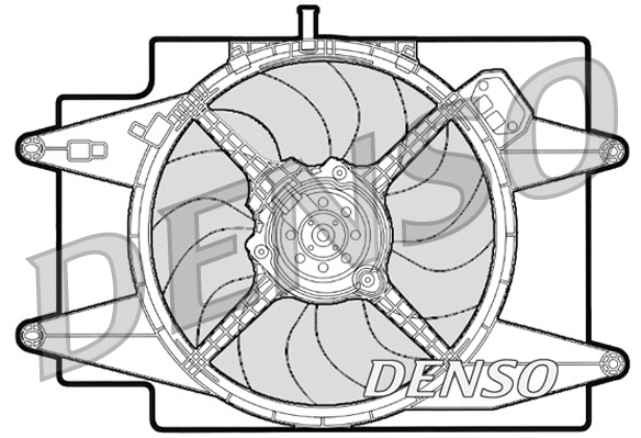 Ventilator, radiator DER01001 DENSO