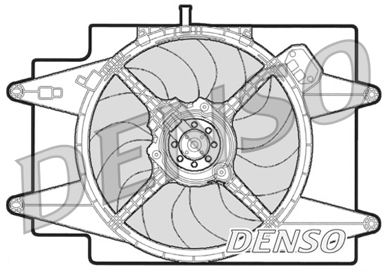 Ventilator, radiator DER01002 DENSO