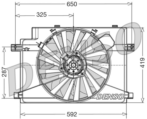 Ventilator, radiator DER01006 DENSO