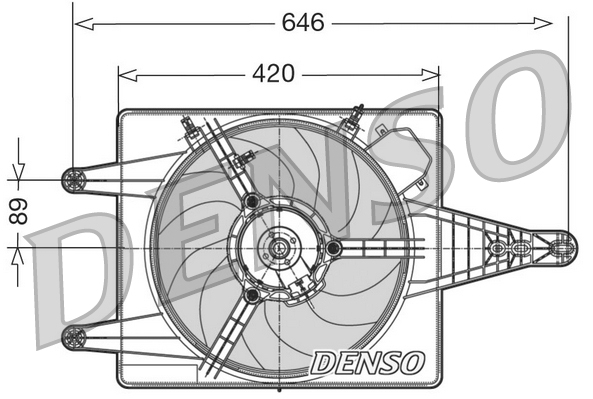 Ventilator, radiator DER01010 DENSO