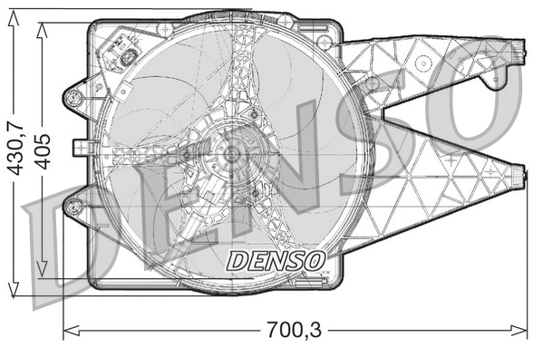 Ventilator, radiator DER01020 DENSO