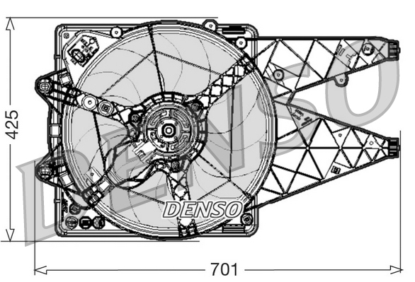 Ventilator, radiator DER01030 DENSO