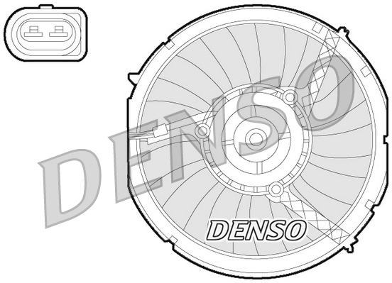 Ventilator, radiator DER02003 DENSO