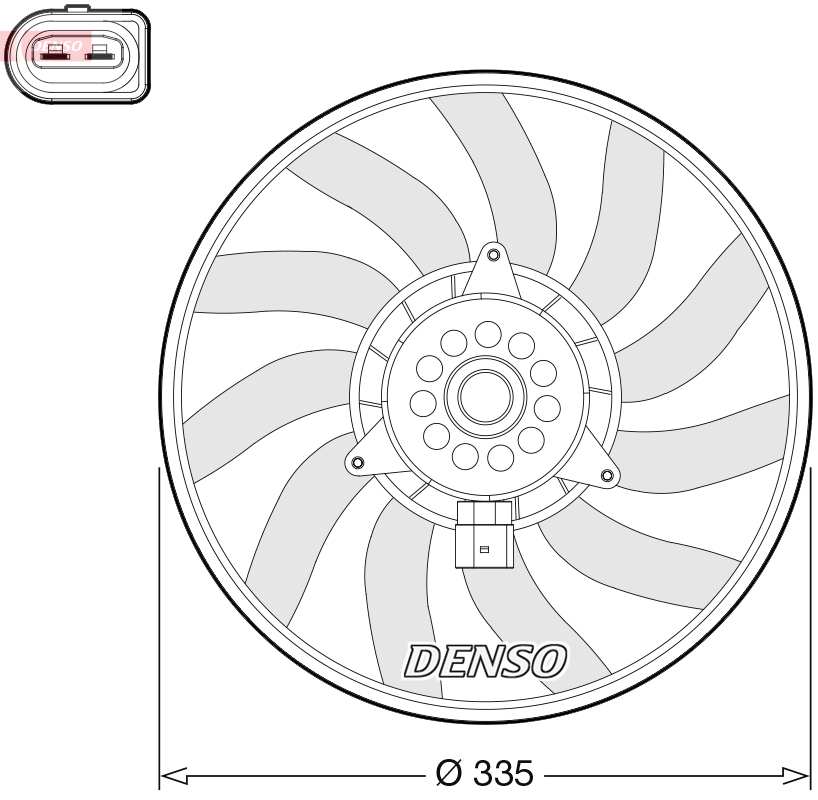 Ventilator, radiator DER02008 DENSO