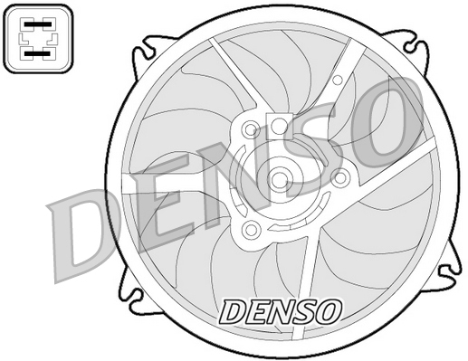 Ventilator, radiator DER07006 DENSO