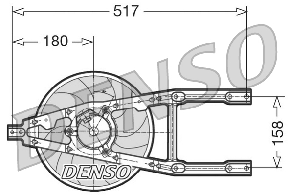 Ventilator, radiator DER09012 DENSO