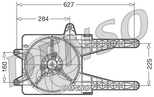 Ventilator, radiator DER09013 DENSO