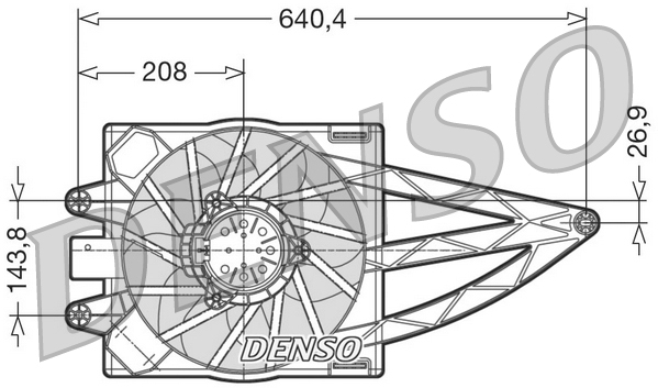 Ventilator, radiator DER09018 DENSO