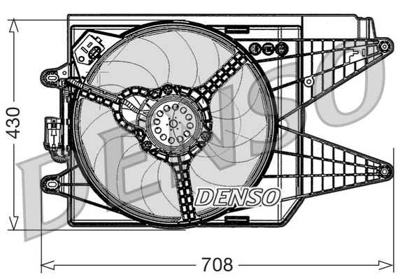 Ventilator, radiator DER09049 DENSO