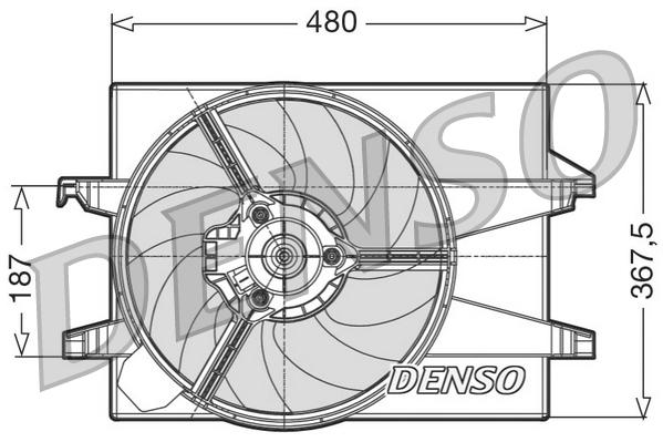 Ventilator, radiator DER10002 DENSO