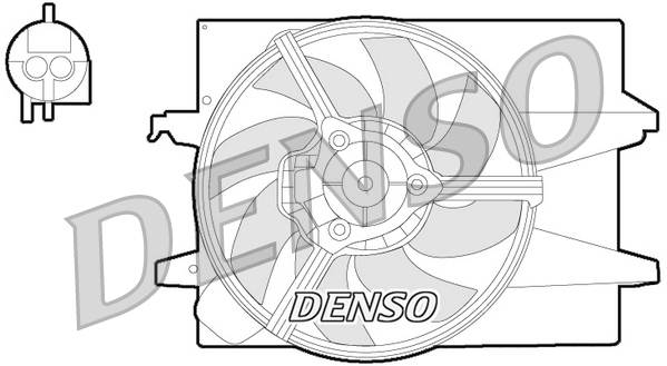 Ventilator, radiator DER10004 DENSO