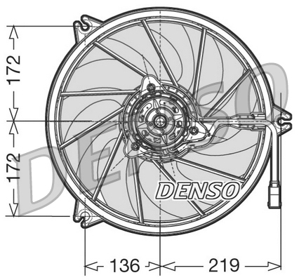 Ventilator, radiator DER21007 DENSO