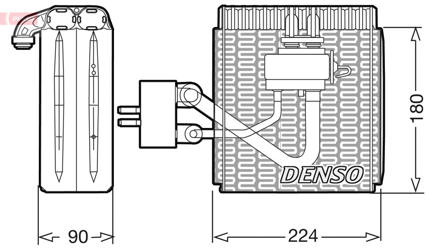 evaporator,aer conditionat DEV09002 DENSO
