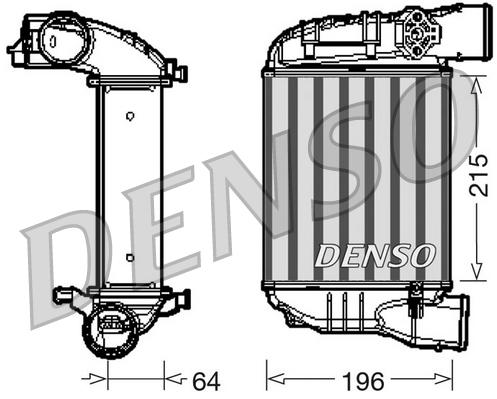 Intercooler, compresor DIT02003 DENSO