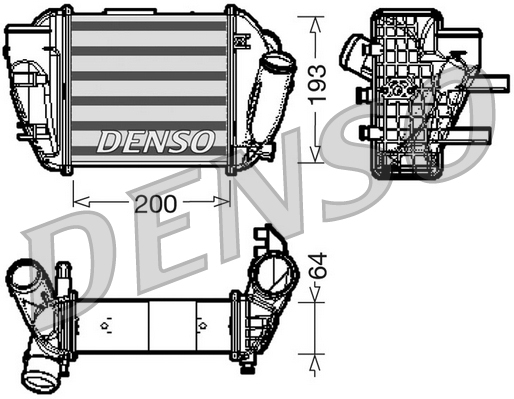 Intercooler, compresor DIT02005 DENSO