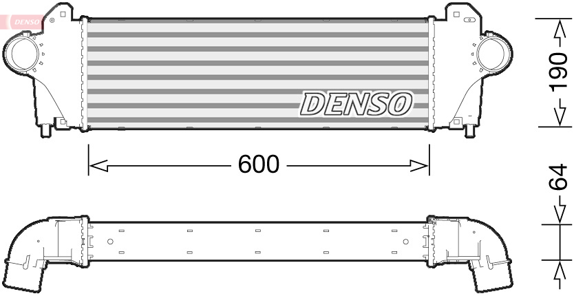 Intercooler, compresor DIT12005 DENSO