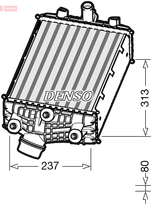Intercooler, compresor DIT28001 DENSO
